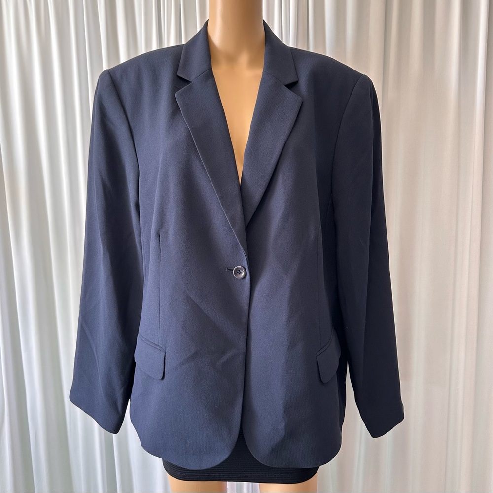 Valerie Stevens Dark Blue Women's Blazer Plus Size